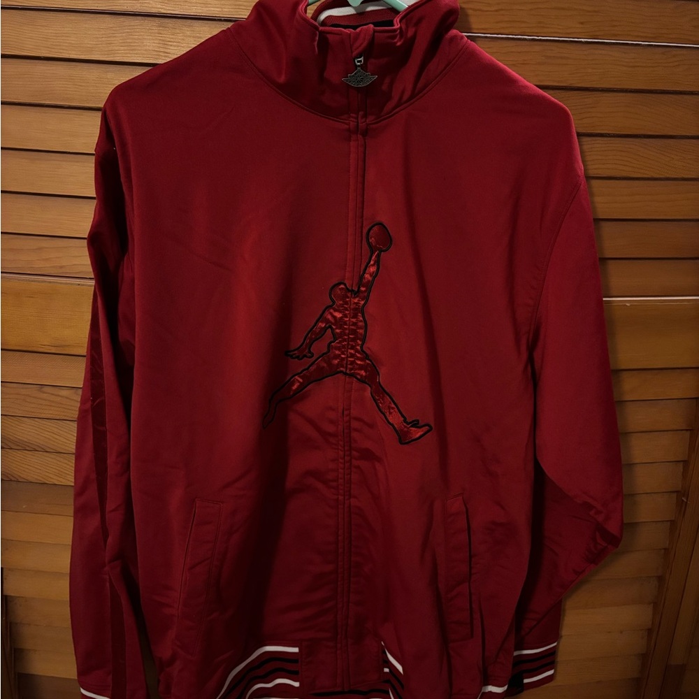 Red Jordan Zip-Up Jacket Mens XL